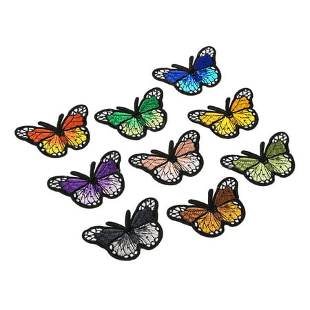 Amdohai 9 pièces Papillon thermocollant sur patchs de différentes couleurs  pour broderie pour loisirs créatifs, décoration, jeans, vêtements pour  enfants, sacs, casquettes, artisanat d'art, couture