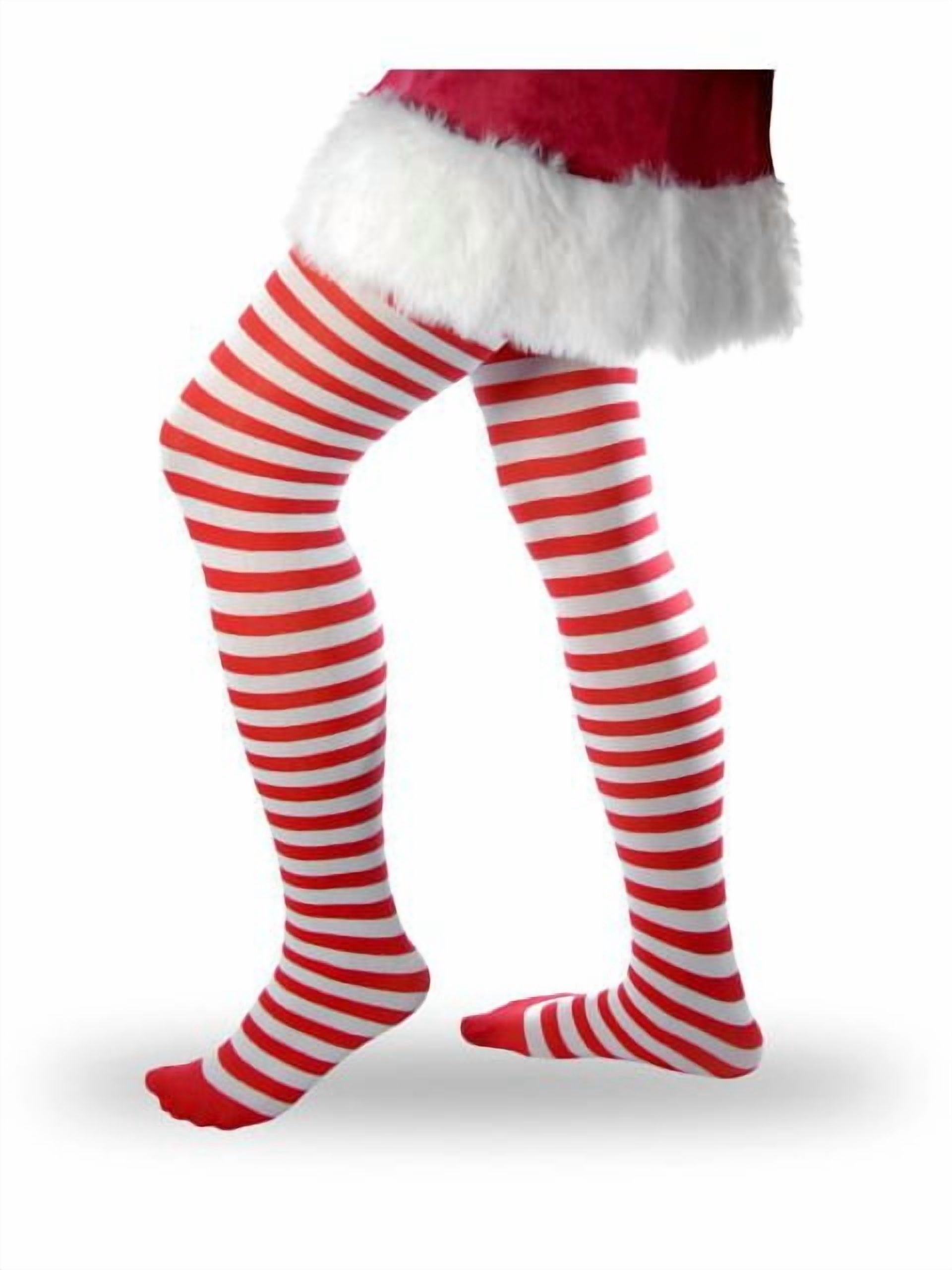 Christmas Striped Red/Green Adult Tights