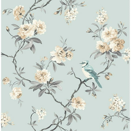 - Fine Décor Chinoiserie Blue Floral Wallpaper