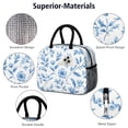 thumbnail image 4 of Obrewu Blue Pioneer Flower Lunch Bag for Adult, Insulated, Leakproof, Oxford Cloth, 4 of 7