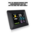 thumbnail image 3 of Reloj De Estación Meteorológica Multifunción Higrómetro Electrónico Termómetro Reloj Despertador Digital Barómetro Inalámbrico Con Pantalla Lcd Sensor Remoto Para Dormitorio Habitación De Bebé Sweethay EL013963-01, 3 of 6