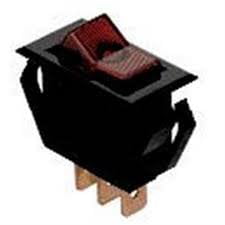 SW28 RED ILLUMINATED ON OFF ROCKER SWITCH SINGLE POLE FOR DISH GLASS WASHER 