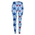 thumbnail image 3 of Gibobby Leggings yoga mujer Mujeres Casual Cuatro de julio Día de la Independencia Impreso Deportes Leggings Pantalones largos(Azul,M), 3 of 5