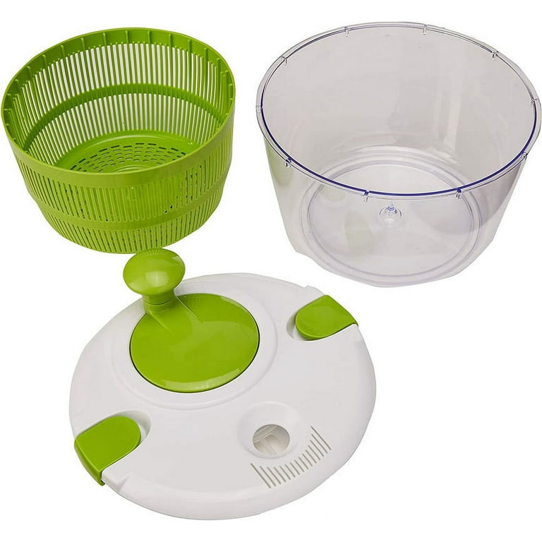 Kitchen Salad Spinner Large 5L Capacity - Manual Lettuce Spinner with  Secure Lid Lock & Rotary Handle - Easy To Use Salad Spinners with Bowl,  Colander