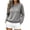 Womens Gray Sweaters, variant on QATAINLAV Sweaters for Women Crew Neck Hollow Jacquard Knit Pullover Solid Casual Soft Fall Tops Daily Wear