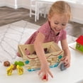 KidKraft Noah's Ark Shape Shorter with 17 Wooden Pieces, Toddler and