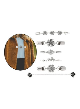 6PCS Fit Dress Cinch Clips Set, Scarf Clip, Retro Cardigan Collar Clips, Shirt  clip, Dresss Clips Back Cinch, Shawl Clip Sweater Clips, Coat Chain Clips  for Women Antique Flowers 