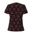 thumbnail image 3 of Uemuo Red Snake Drawing Women's Deep V-Neck Low Cut Tops - Casual Loose Fit with Stainless Steel Loop, Soft, Breathable, Perfect for Office, Travel, and Daily Wear-Small, 3 of 5