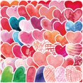 thumbnail image 1 of Autocollants en Forme de Cœur 50 Feuilles Autocollants en Vinyle Imperméables (Amour), 1 of 5