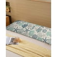 thumbnail image 6 of Blue Teal Coastal Throw Pillow Covers, Summer Beach Starfish Coral Nautical Rustic Soft Breathable Pillow Cases with Zipper for Sleeping, Long Body Pillowcases for Couch Bed Sofa Chair 20x60 Inches, 6 of 6