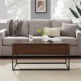 thumbnail image 3 of 40" Wood and Metal Lift Top Coffee Table - Dark Walnut, 3 of 8