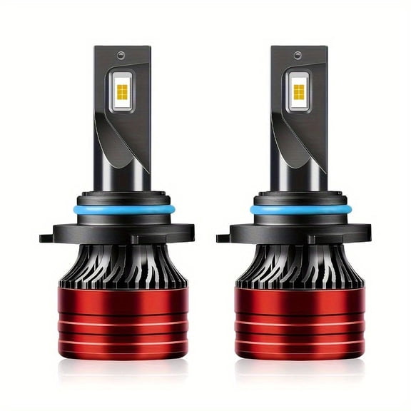 2pcs Ultra-Bright LED Headlights - 25000LM, 6500K White Light, Easy Install, Fits Most Vehicles (9005/HB3, 9006/HB4, H1, H7, H11, 9004, 9007, H13, 880), Without Battery