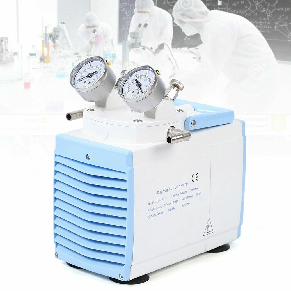 DENSET 0.5A Oil Free Diaphragm Vacuum Pump For Vacuum Filtration Lab Tool 30L/min 110V