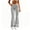 Gray, variant on Capris for Women with Pockets Ladies High Waisted Casual Yoga Pants With Elastic Waist Pocket Pants Flared Leggings Tummy Control Stretchy Summer Bottoms Navy XXL