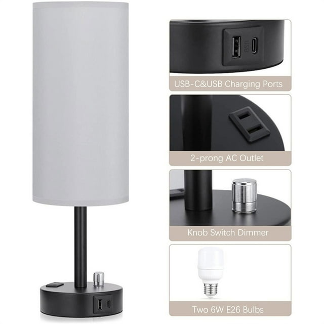 Small Table Lamp Modern Three Gears Dimming Bedroom Bedside Table Lamps