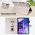 thumbnail image 4 of for Lenovo Tab M10 Plus 3rd Gen 10.6 inch (2022) Folio Flip Case, Elegant Ultra Slim PU Leather Case with Smart Wake Sleep Kickstand Function Pencil Holder and Card Slots, Rosegold, 4 of 8