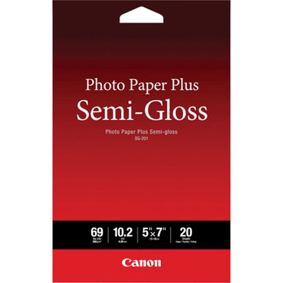 Canon photo paper plus 20 shts 5 x 7 semi-gloss