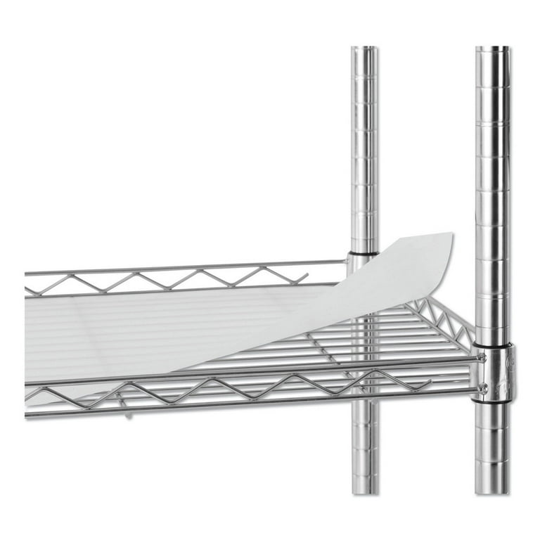 Alera 3-Shelf Wire Cart with Liners Silver - ALESW322416SR