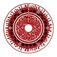 thumbnail image 2 of Christmas Tree Skirt with Cartoon Line Drawing, , 48 inch Black Red Buffalo Plaid Christmas Tree Skirt Ornaments for Merry Christmas Holiday Party Decorations Indoor Outdoor(C), 2 of 5
