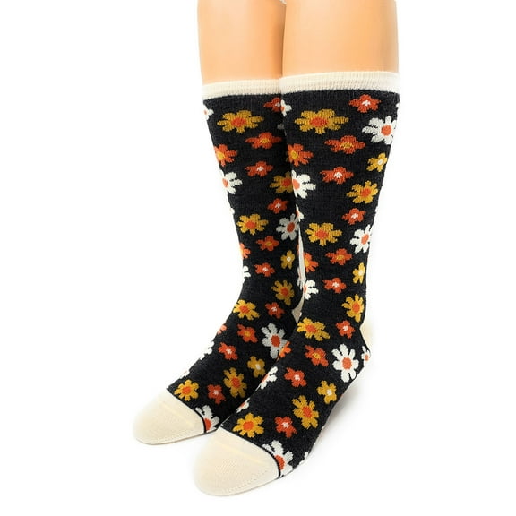 Warrior Alpaca Socks - Floral Baby Alpaca Wool Socks – Limited Edition Cozy, Breathable & Stylish Socks for Women