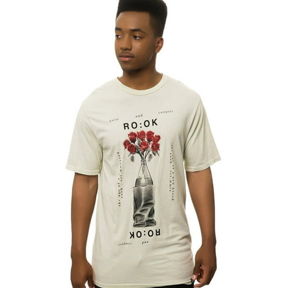 ROOK Mens The Ill Life Graphic T-Shirt, Beige, Small