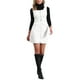 thumbnail image 2 of INSPIRAR CHIC Vestido de Suede para Mujeres con Cuello Redondo, Cierre y Cinturón en la Cintura, Vestido Superior M Blanco, 2 of 6