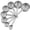 Silver-8 Piece, variant on Copper Measuring Cups And Spoons Set Stainless Steel Metal Metric & 8 Measure Cup 9 Kicthen Leveler For Baking Kitchen