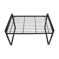 Riser Layered Shelf Sturdy Shelf Cup Storage Rack 32X21X18.5CM Black