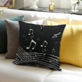 thumbnail image 3 of SHANXI Soft Music Themed Pillow Cases Cushion Covers For Living Room Bedroom Black White Style Decorative Throw Pillowcases for Sofa Couch Chair 20x20in, 3 of 5