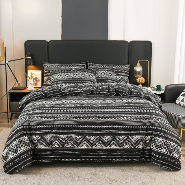 Grid Stripe Bedding Sets Geometric Reversible Pattern Print Duvet Cover Modern Fashion Soft Comforter Cover with 2 Pillowcase