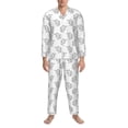 thumbnail image 3 of Sikiie Turtle Mens Pajama Set, Soft Warm Long Sleeve Sleepwear, Cozy Button-Down Pjs for Men-XX-Large, 3 of 7