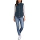 thumbnail image 2 of Chaleco de forro polar para mujer INSPIRE CHIC con bolsillos, sin mangas, abotonado, moda de otoño e invierno 2024, chaleco suave S azul oscuro, 2 of 6