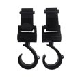 thumbnail image 1 of Gancho para cochecito de bebé, gancho para bolsa colgante para cochecito de bebé, adecuado para cochecitos de bebé en general, accesorios de clip para cochecito de bebé (2 piezas, negro), 1 of 5