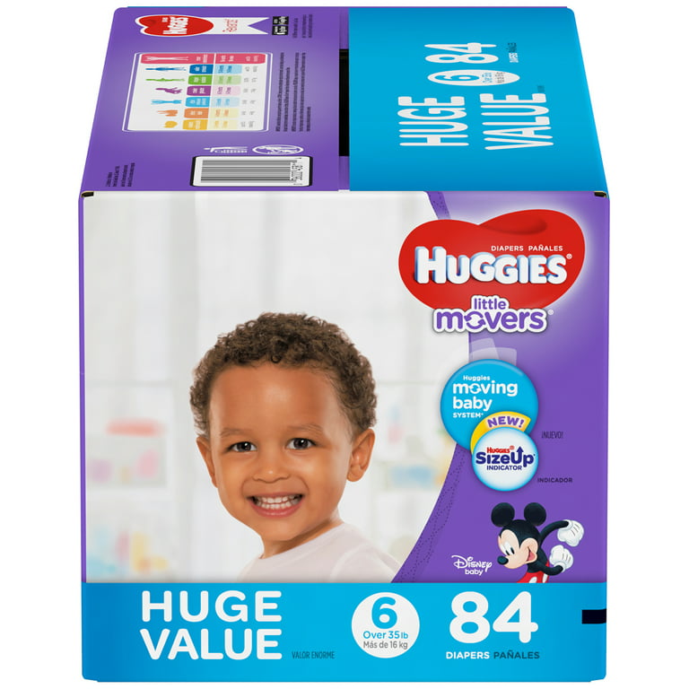 Huggies Little Movers Diapers, Disney Baby, 3 (16-28 lb) - 84 diapers