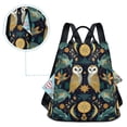 thumbnail image 5 of FORMRS Women's Travel Backpack Purse Anti-Theft Hidden Pockets Casual Shoulder Bag, Brown Mystical Owls, 5 of 7