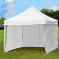 thumbnail image 4 of Patiojoy 10x10ft Pop up Tent, 4 Height Adjustment Folding Camping Tent with Awning White, 4 of 10