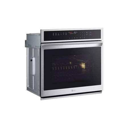 LG - 30" Smart Built-In Single Electric Convection Wall Oven with Steam Sous Vide - Stainless Steel