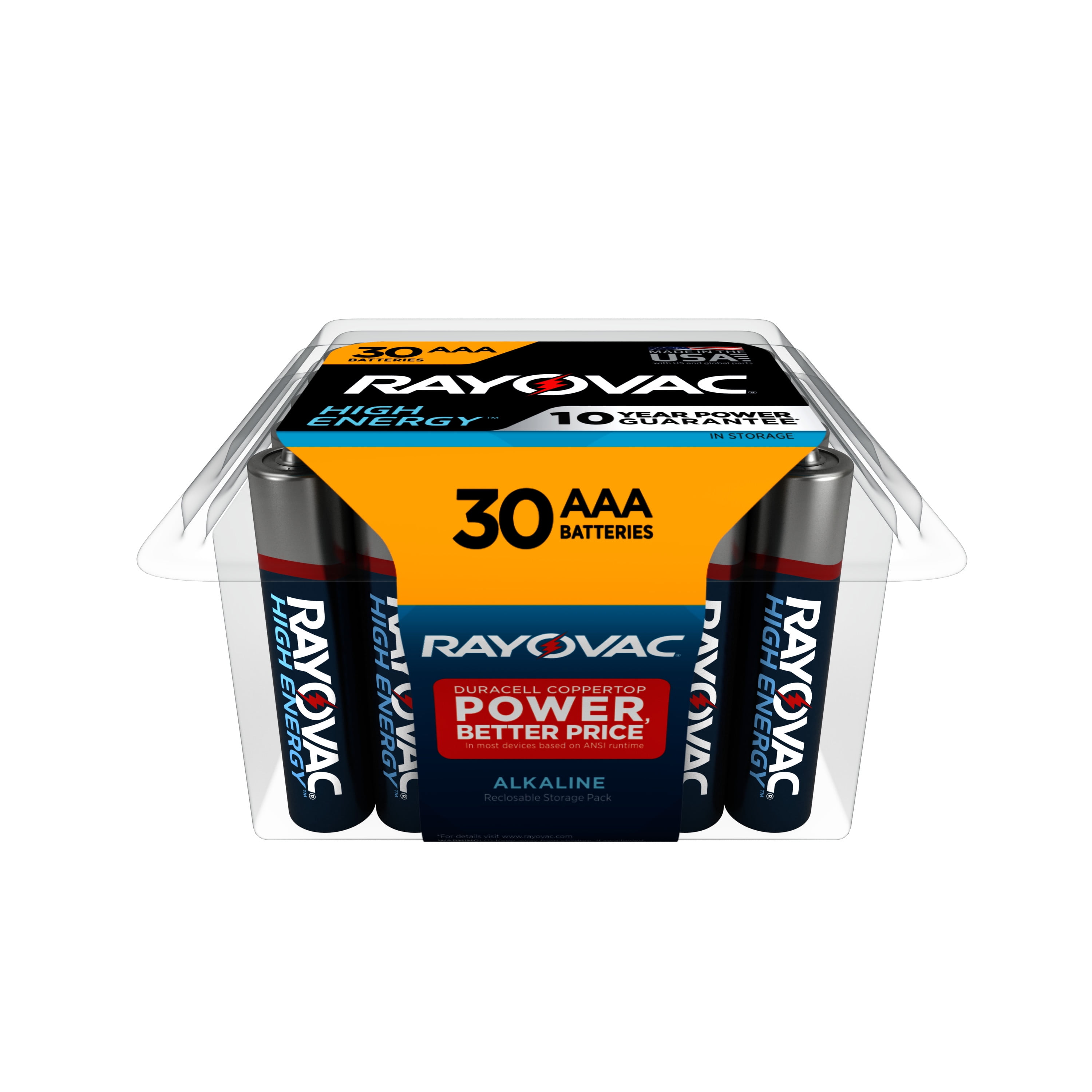 Rayovac High Energy AAA Batteries (30 Pack), Triple A Batteries
