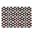 thumbnail image 1 of Geometric Cutting Board, Grid Style Checkered Pattern with Cool Vivid Squares Geometrical Retro Motifs, Decorative Tempered Glass Cutting and Serving Board, Large Size, Multicolor, by Ambesonne, 1 of 1