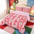 thumbnail image 2 of Manfei Vintage Christmas Snowman Full Size Comforter Sets,Merry Xmas Bedding Comforter Set,Pink Reversible,3 Pieces,1 Comforter and 2 Pillowcases, 2 of 7