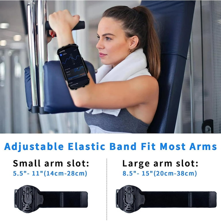 Running Phone Holder Armband for Phone, Detachable 360°Rotated
