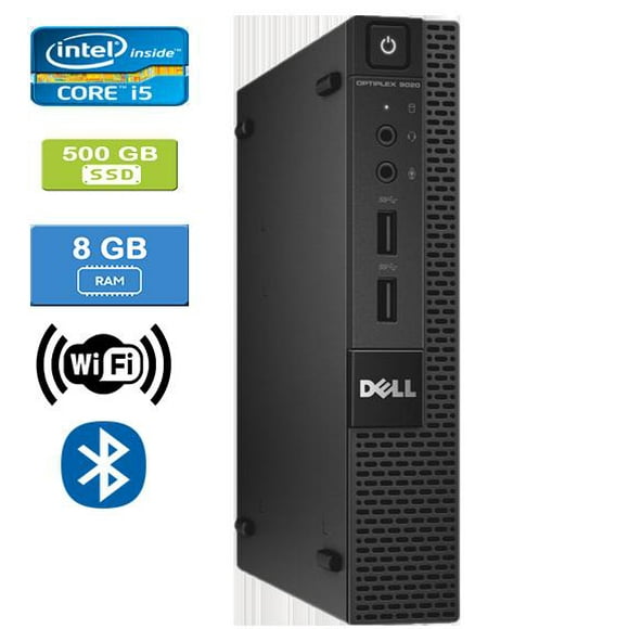 Refurbished: DELL 9020 MICRO Intel Core i5-4570T 2.90 GHz, 8GB, 500GB SSD, Win 10 Pro