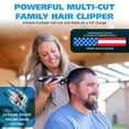 thumbnail image 3 of Wahl LI+ Deluxe Chrome Pro Cordless Hair Clippers & Beard Trimmer Kit, Self-Sharpening Blades, Adjustable Lever, 14 Guide Combs, Rechargeable, Chrome/Black – 3027814, 3 of 12