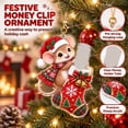 thumbnail image 3 of Mivyn Christmas Cash Gift Ornament, Mouse Christmas Stocking Wallet Ornament, 2D Flat Acrylic Money Holder Charm, Xmas Tree Hanging Decoration for Home Use, 6 x 6 in, 1 Pcs, 3 of 8