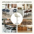thumbnail image 5 of EOP Upholstered Bar Stools Set of 6, Adjustable Swivel Counter Height Bar Chairs with Backrest, Modern PU Leather Counter Stools for Bar, Kitchen, Dining Room, Beige, 5 of 10
