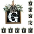 thumbnail image 1 of Front Door Decorations Alphabet Wreath Sign  Outdoor Hanging Decoration  11.8”*11.8”, 1 of 3