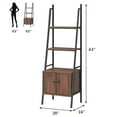 thumbnail image 2 of Patiojoy Étagère de Rangement Échelle à 3 Niveaux, Bibliothèque Industrielle Inclinée, Présentoir avec Armoire, 2 of 4