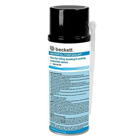 Beckett Waterfall Foam Sealant, Black, W/Spray Attachment, 12oz