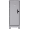 thumbnail image 1 of Pemberly Row Armoire de Rangement en Métal à 3 Tablettes, 42,5 Po H, Argent Arctique, 1 of 4