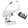 thumbnail image 1 of freestylehome Adjustable Reading Headband Headset Jeweler Magnifier LED Light Magnifying Glass Loupe Glasses, 1 of 9